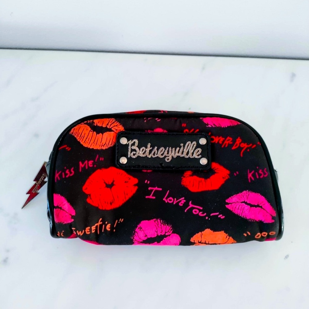Betsy Johnson Lips Makeup Bag Betsey Johnson Travel Case Betsey Johnson Kiss